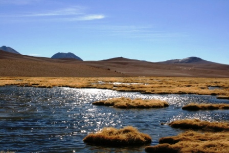 Lagune in eisiger Hhe